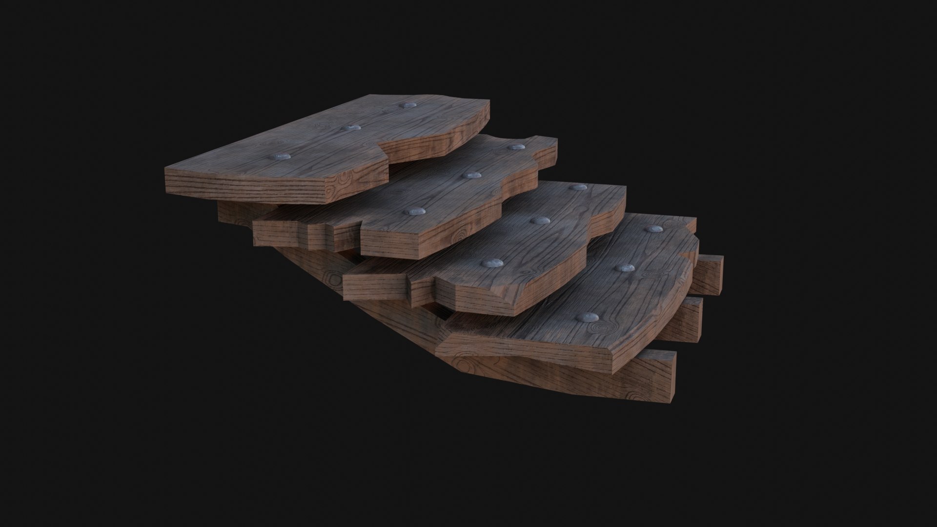 Wooden Stairs model - TurboSquid 2171615