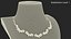 Gold Necklace with Gemstones on Stand