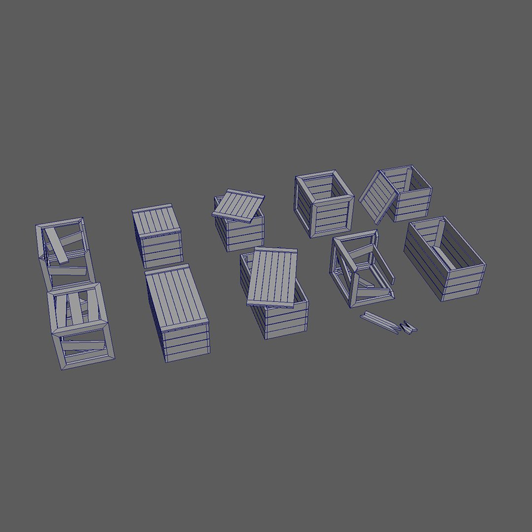 Crates Pack 3D Model - TurboSquid 1335026