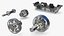 Industrial Gearbox Helical Gear Train Gray Open