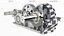Industrial Gearbox Helical Gear Train Gray Open