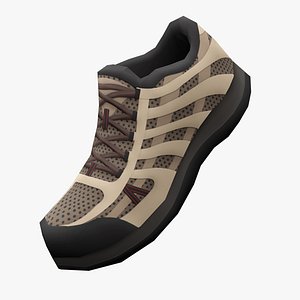 Hiking shoe - low poly game asset