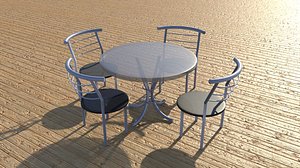 outdoor table chairs 3D model
