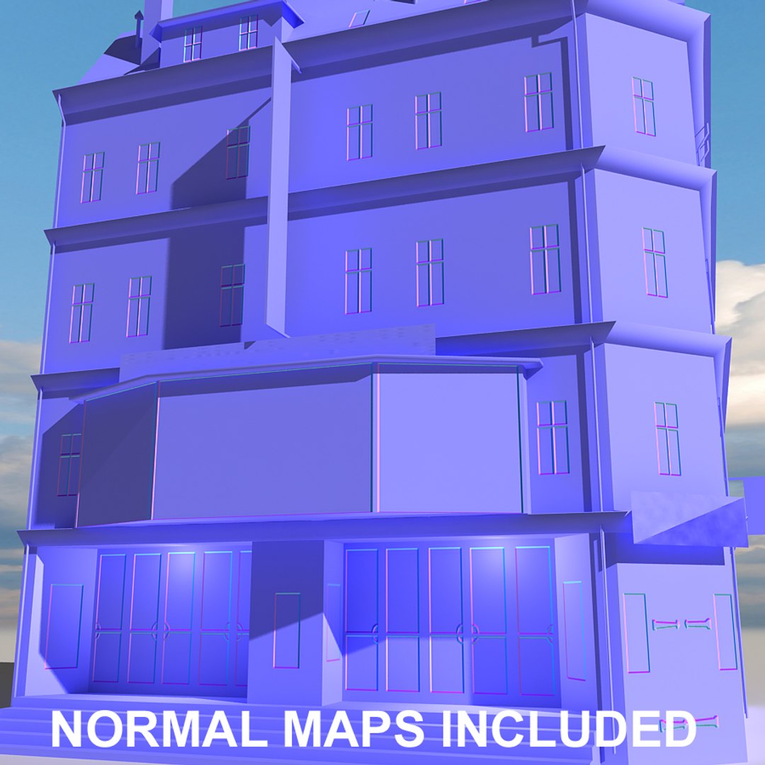 3d 3ds City Block Building 04