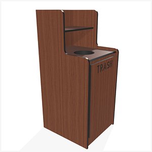 Fast Food Style Trash Can 3D model