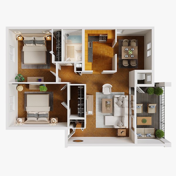 3D model 3D Floor Plan 01