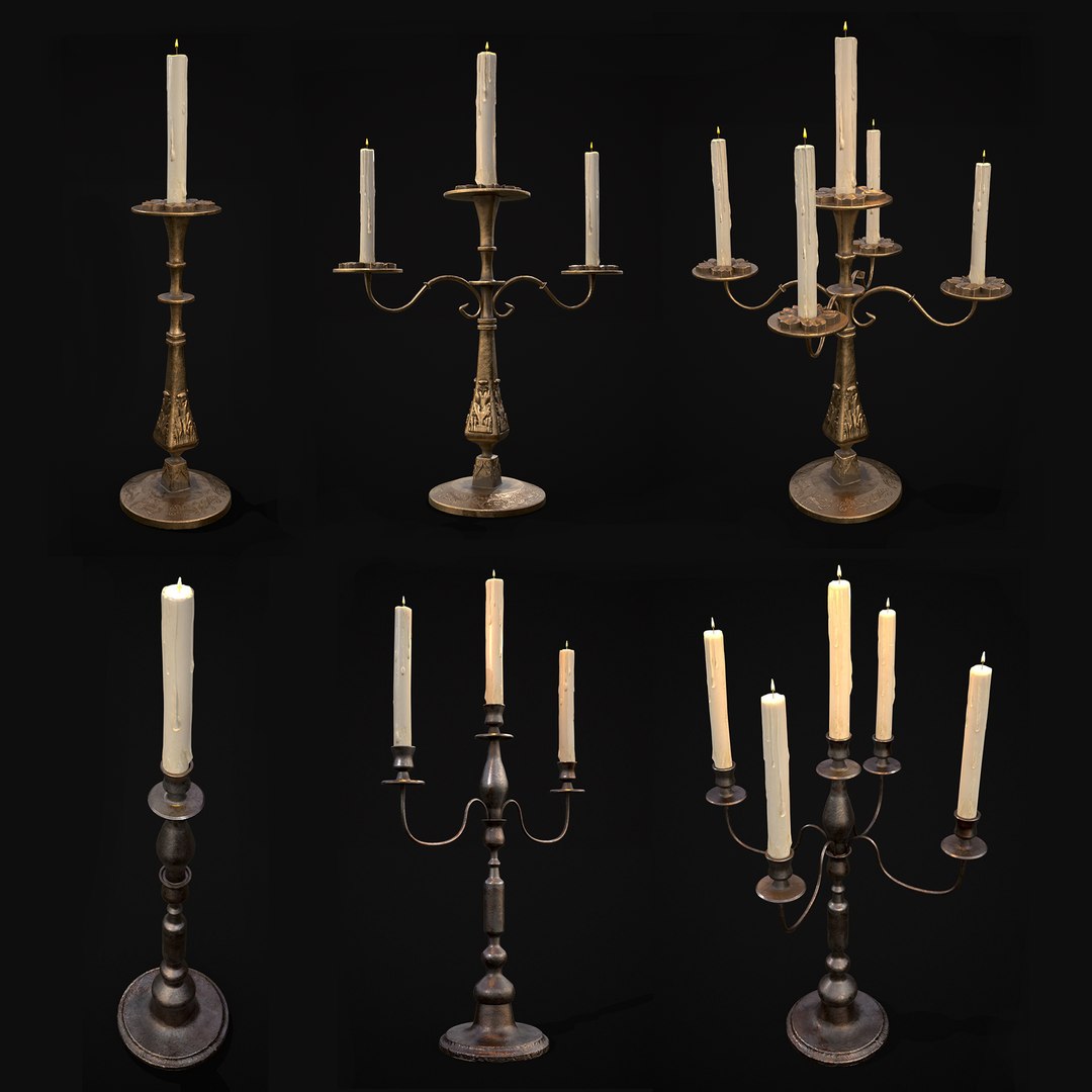 3D model Medieval Lights Mix Four - TurboSquid 2105398