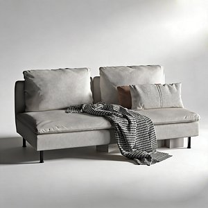 3D Modern Fabric Sleeper Sofa Bed Loveseat