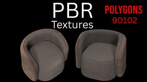 3D Single sofa model
