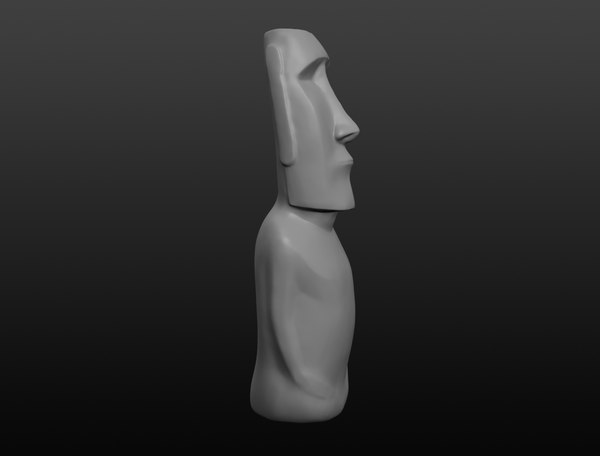 3d Easter Island Moai Statue Model