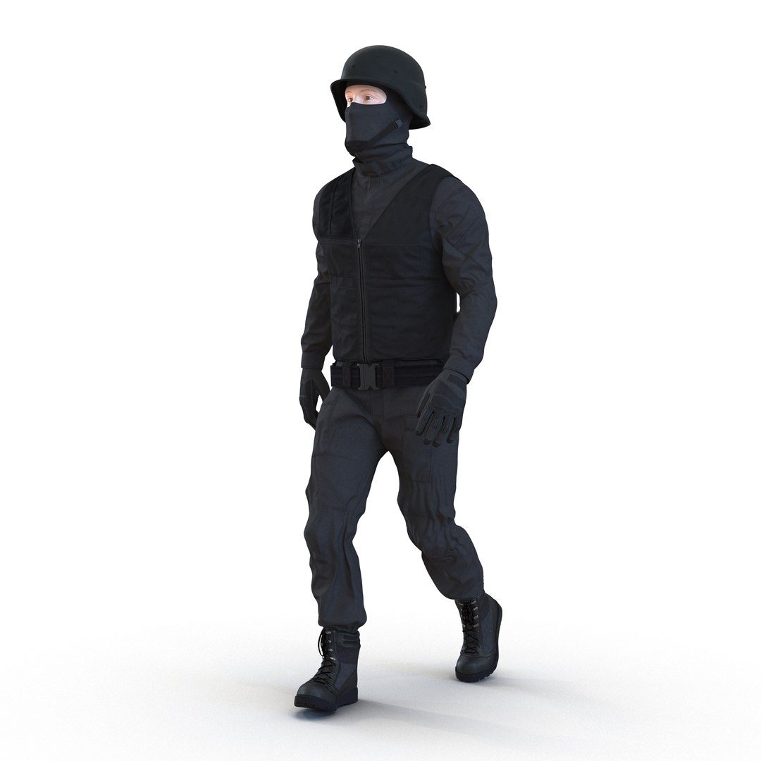 SWAT Man Rigged 3 3D model preview