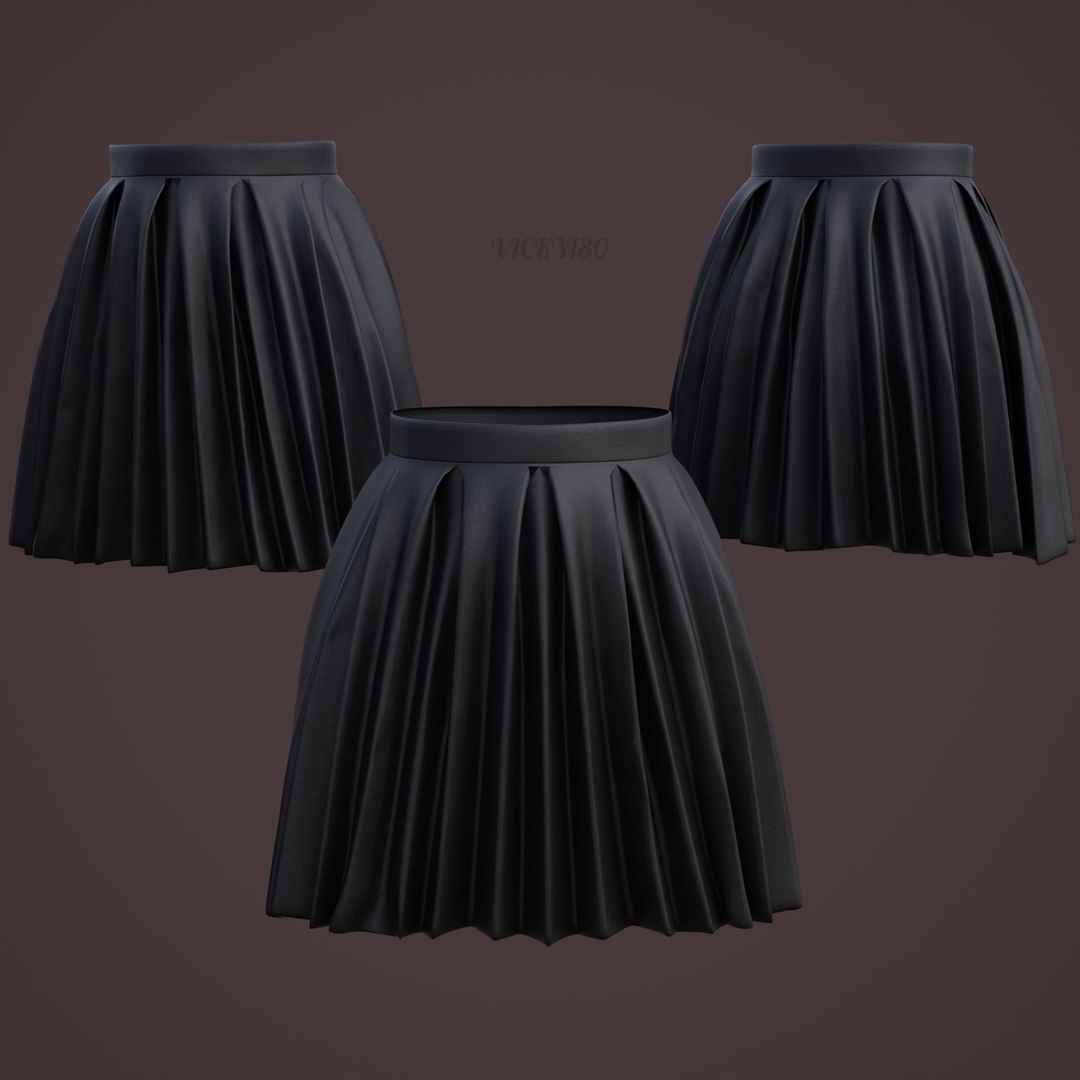 3D model Pleated Leather Mini Skirt https://p.turbosquid.com/ts-thumb/cQ/XzLNqe/5F/thumbail4/jpg/1737270941/1920x1080/fit_q87/16cdf803bd9acdb35fe99ebfafcade764471c914/thumbail4.jpg