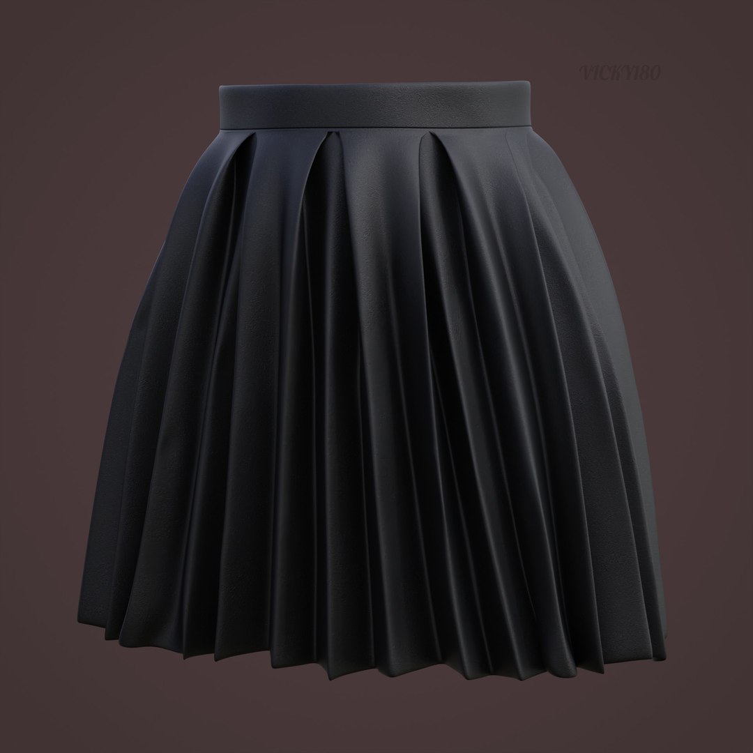 3D model Pleated Leather Mini Skirt https://p.turbosquid.com/ts-thumb/cQ/XzLNqe/8m/skirt0019/jpg/1737271831/1920x1080/fit_q87/4bc5d5ac74fdc2927a94d38d6d7d0203c21162a0/skirt0019.jpg