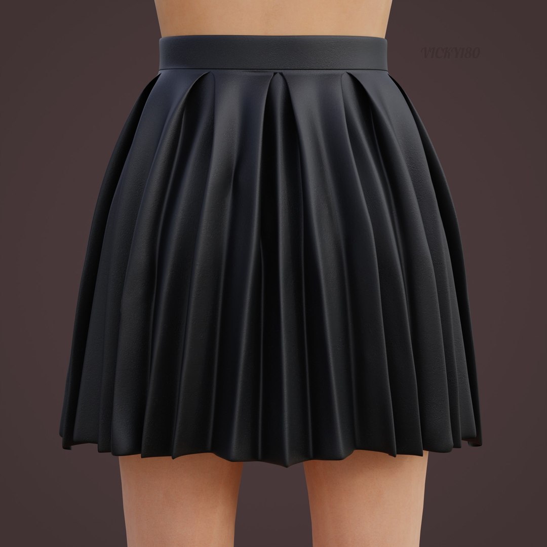 3D model Pleated Leather Mini Skirt https://p.turbosquid.com/ts-thumb/cQ/XzLNqe/Yz/0002/jpg/1737270931/1920x1080/fit_q87/26fc6ea7a98fcfb7d8ca6b8603a67e364d36e944/0002.jpg