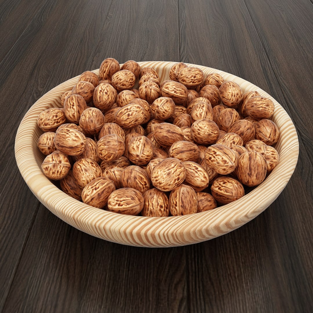 Nut dish wood 3D model - TurboSquid 1490111