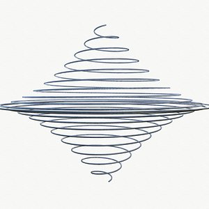 3D model metal spiral spring