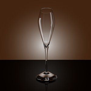 3d champagne glass model