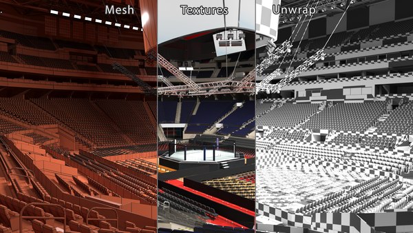 modelo 3d Interior del Octágono UFC Arena - TurboSquid 2382835