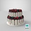 3D Wedding Berry Cake model