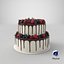 3D Wedding Berry Cake model