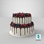 3D Wedding Berry Cake model