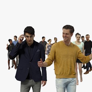 scanned people casual 10x 3D