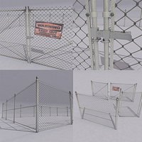 Chain link metal fence