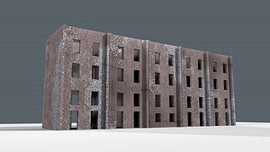 GROUP OF 5 DERELICT HOUSES COLLAPSE EARTHQUAKE