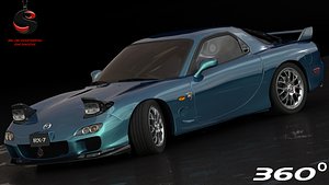 3d mazda rx-7 type-a 2002 model