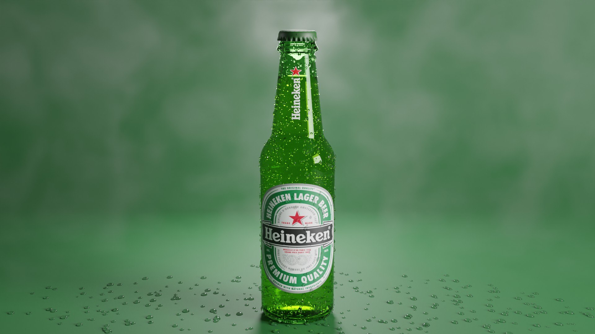 Heineken Beer Bottle Realistic Model - TurboSquid 2012962