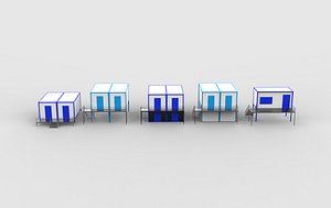 Container stairs set 3D model
