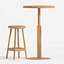 Tabourets et table ronde de Karl Andersson