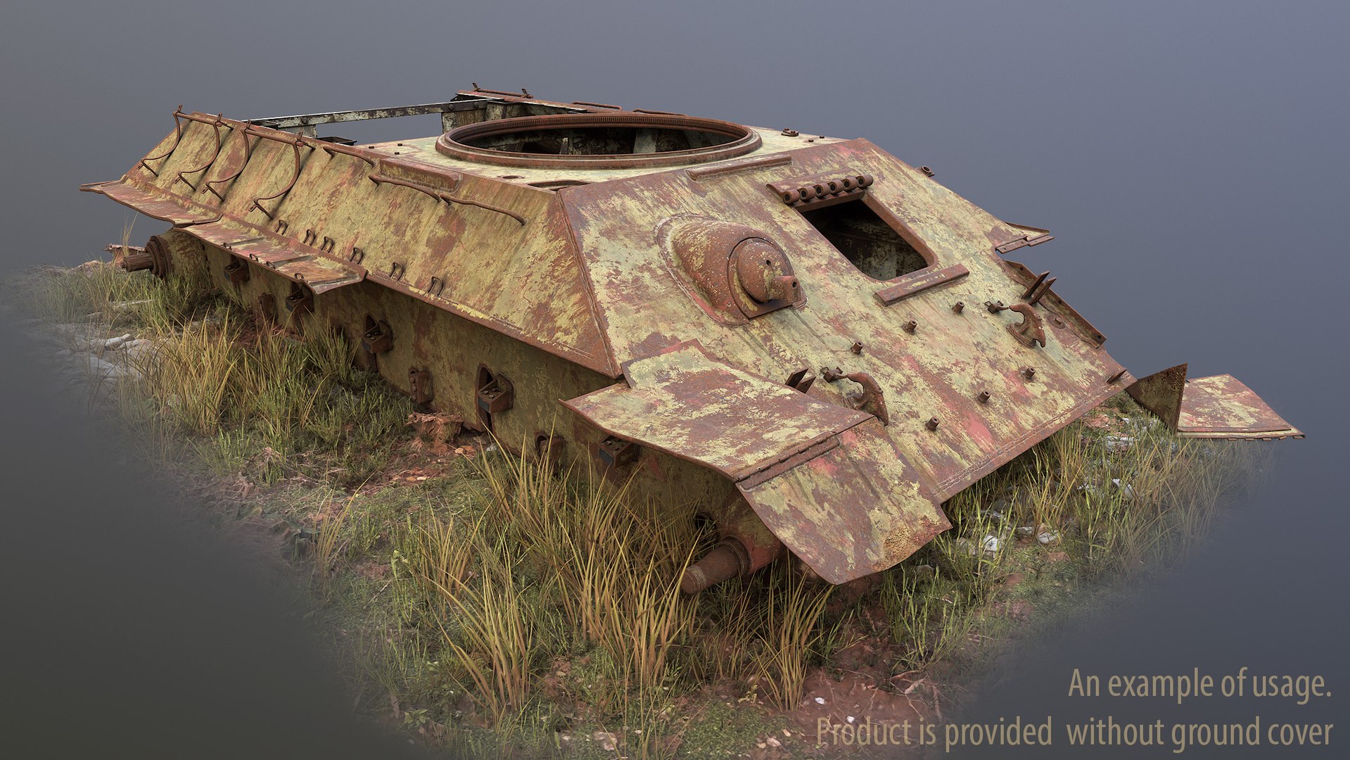 3D Model Tank T-34-85 Hull Rusted - TurboSquid 1793479
