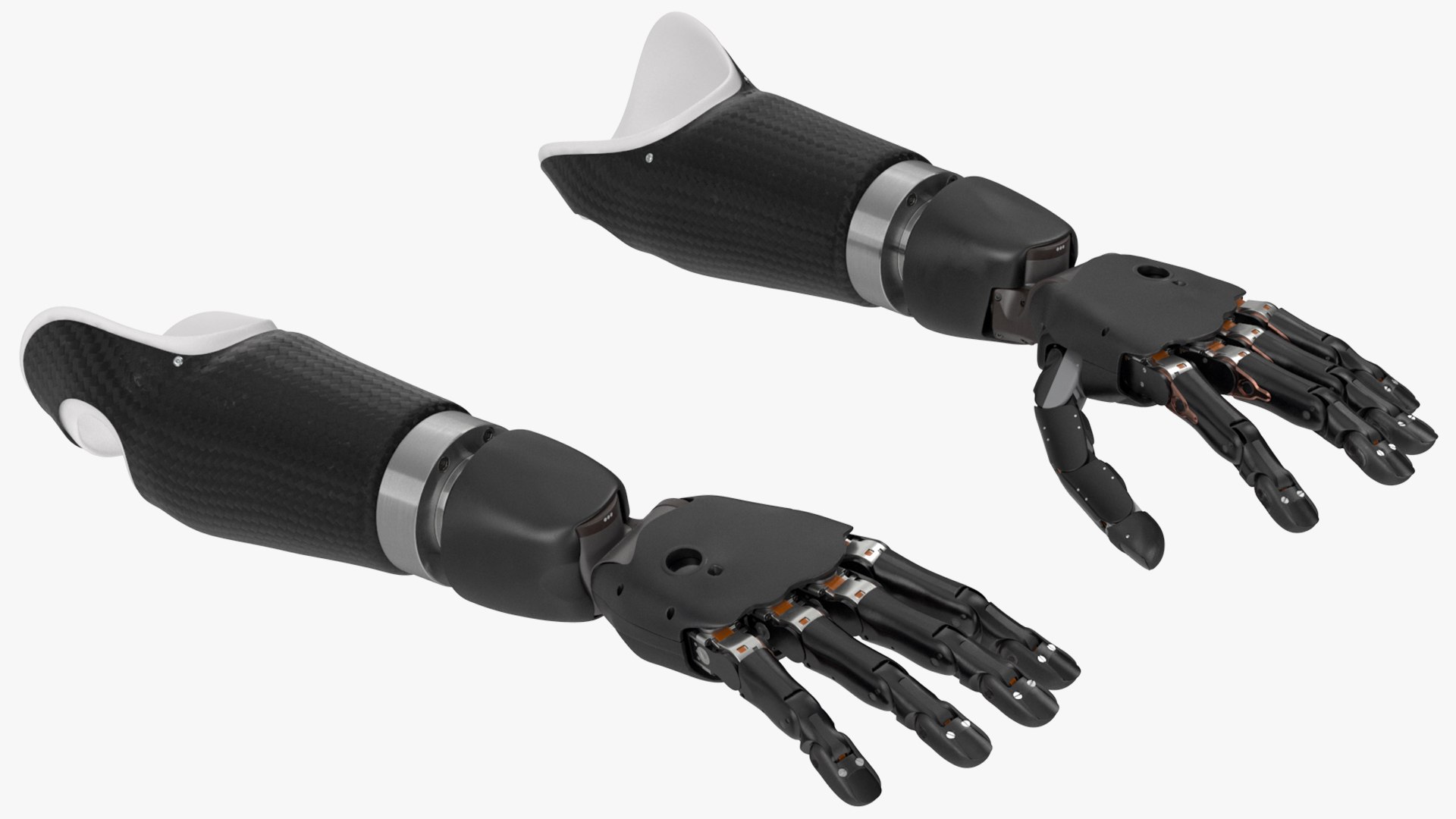 Brain Controlled Prosthetic Arms Rigged for Cinema 4D 3D model preview