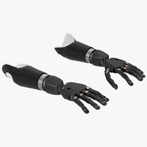 Brain Controlled Prosthetic Arms Rigged for Cinema 4D 3D