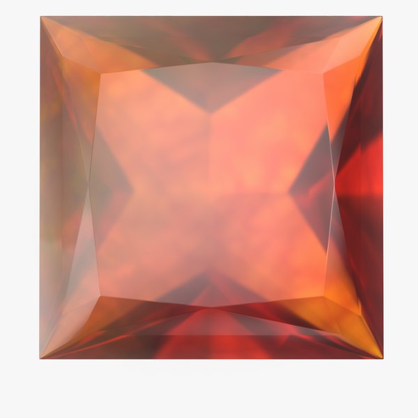 3D model Princess Cut Amber