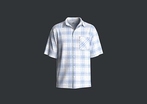 Mens shirt with textured seersucker check fabrics model