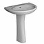 Halbrundes Waschbecken mit Sockel