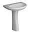 Halbrundes Waschbecken mit Sockel