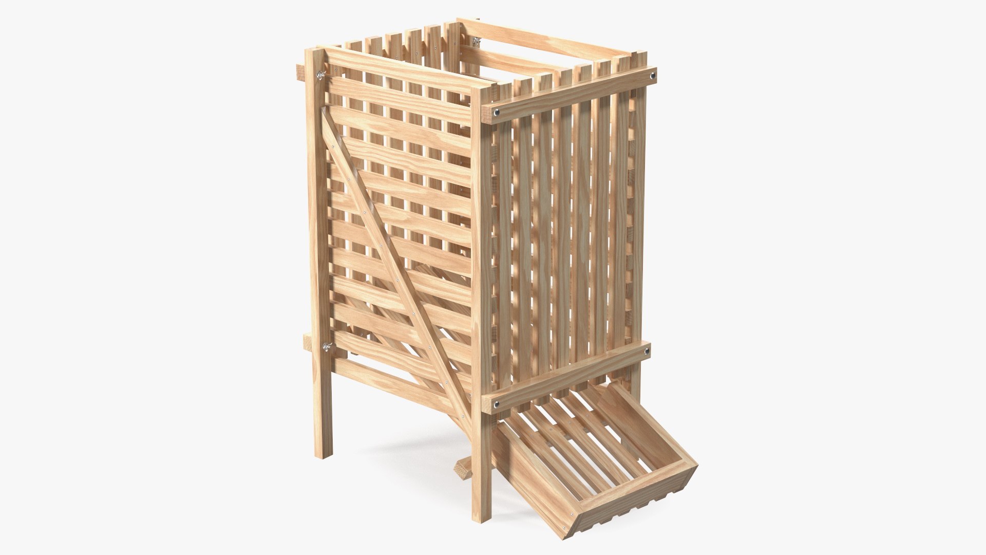 Wooden Vegetable Rack 3D model preview