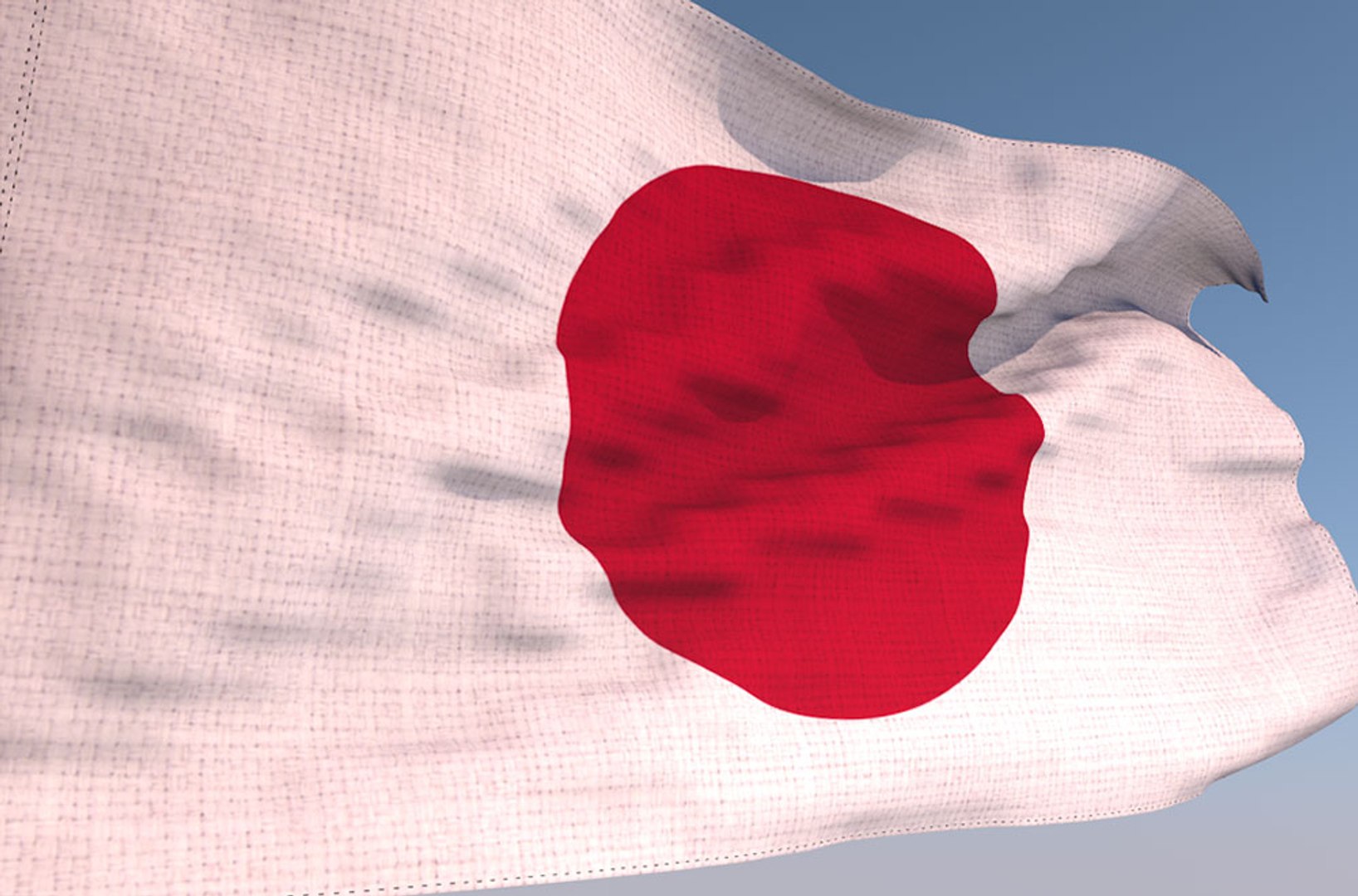 Japan Waving Flag Animation Model - TurboSquid 1544578