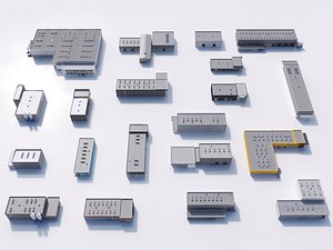 set of industrial buildings