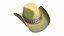 Damen-Cowboyhut aus Stoff mit gebogener Krempe