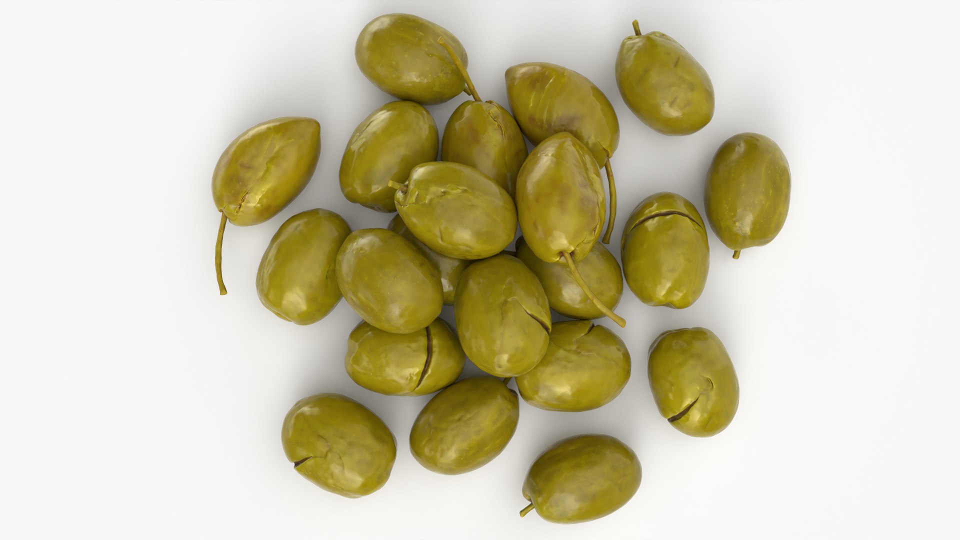 3D Cracked Green Olives https://p.turbosquid.com/ts-thumb/cR/Y0KgtX/yR/bowlcrackedolive_0006/png/1778434146/1920x1080/fit_q87/7055f8a39d0569b541716cf3e9e933780cdf6914/bowlcrackedolive_0006.jpg