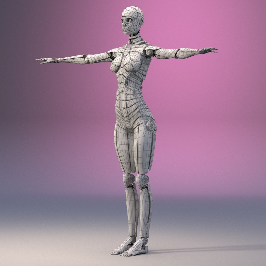 3D Rigged Female Android Fully - TurboSquid 1561825