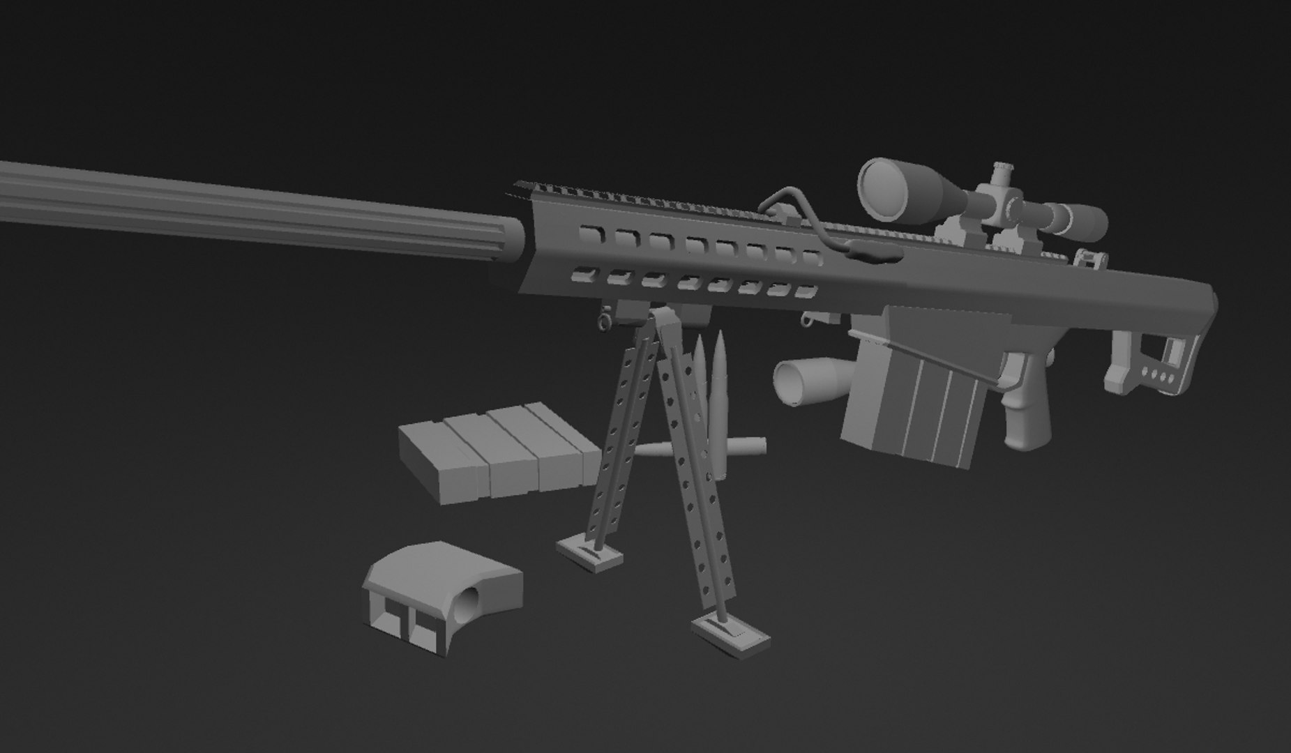 3d model barrett m82