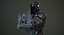 3D sci-fi soldier rigged model