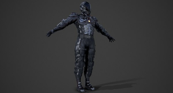 3D sci-fi soldier rigged model - TurboSquid 1405657