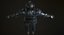3D sci-fi soldier rigged model