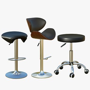 3D Bar Stool Chair V43